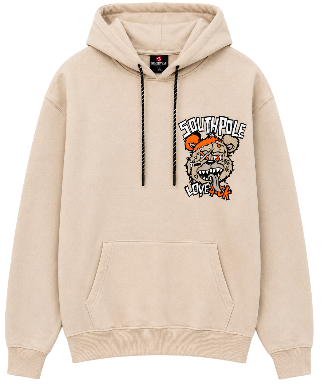 SOUTH POLE GRAPHIC HOODIE OYSTER - SM451622