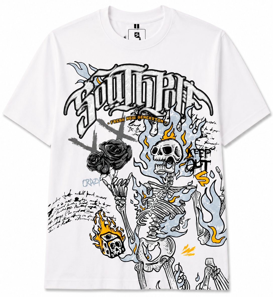 SOUTH POLE PREMIUM GRAPHIC T-SHIRT WHITE - SM450132