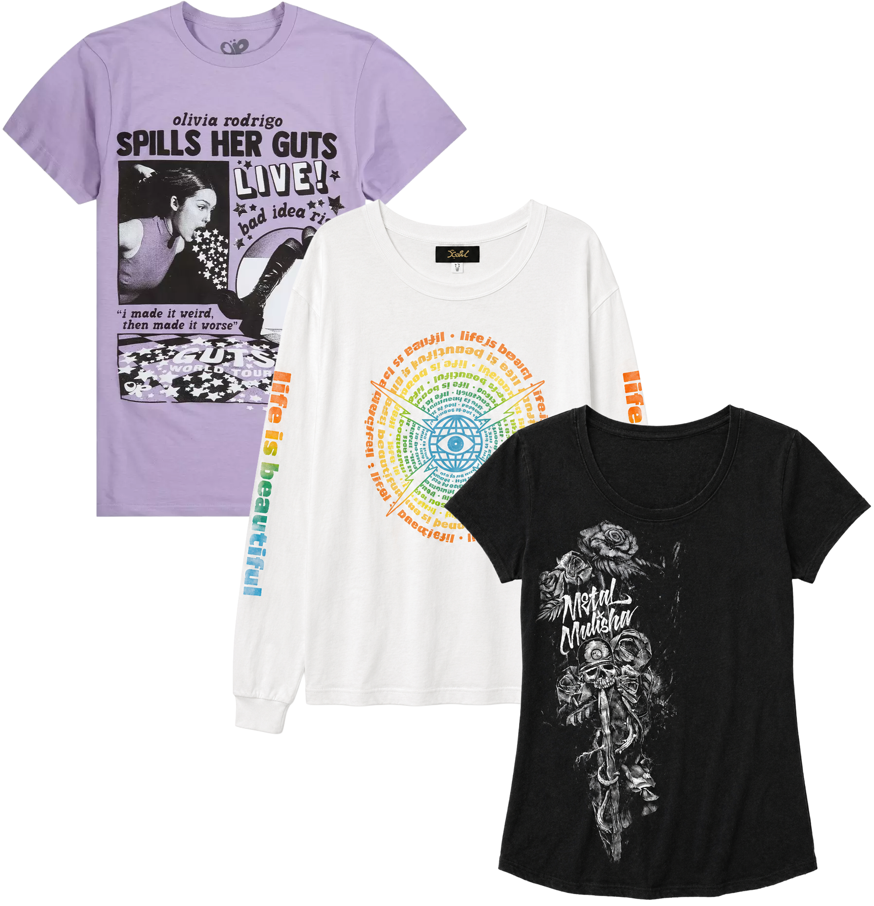 WOMENS LICENSED ASSORTED GRAPHIC SHIRTS ASST - PLLICWST26