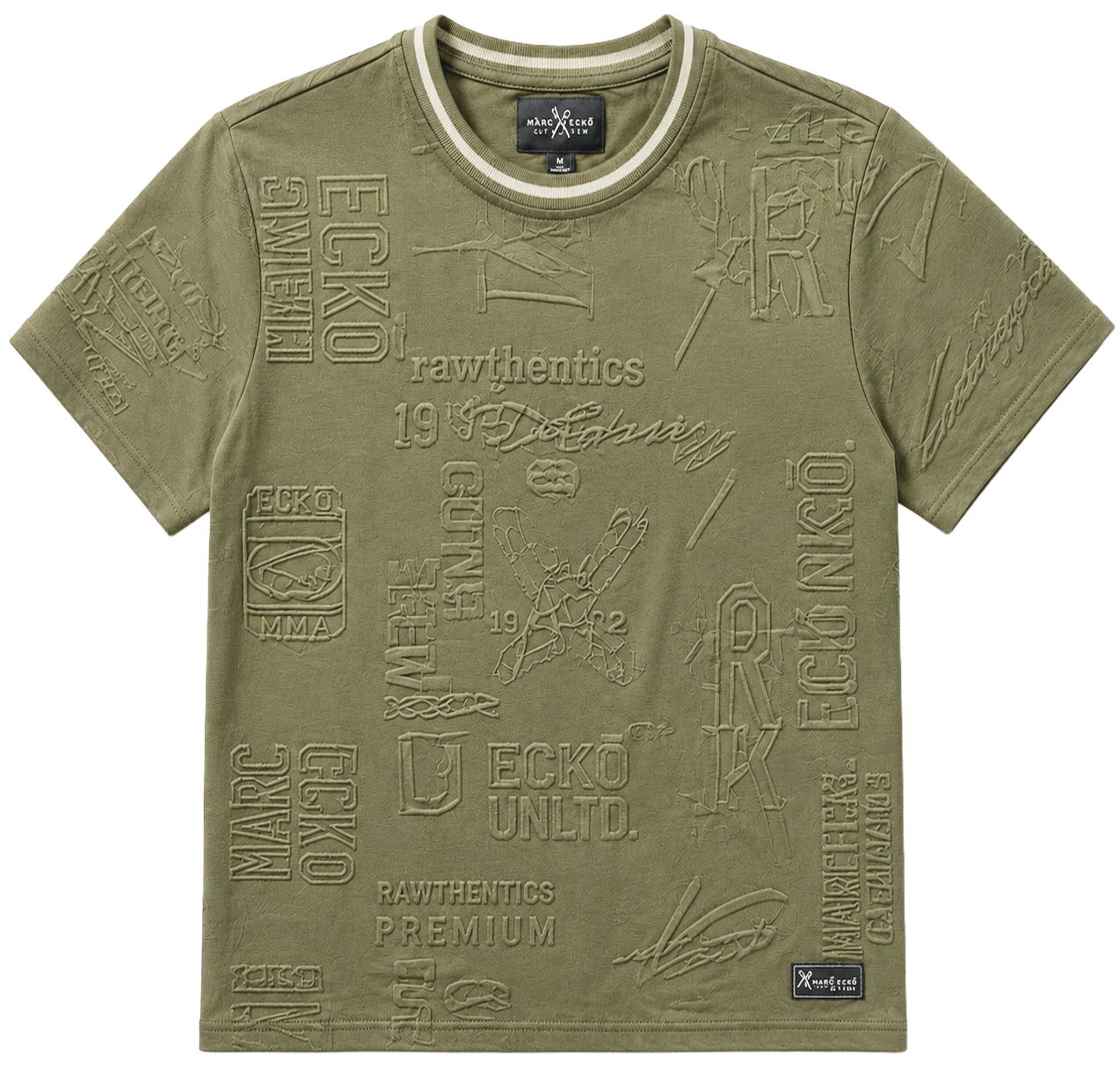 MARC ECKO EMBOSSED T-SHIRT VETIVER - ME15K089