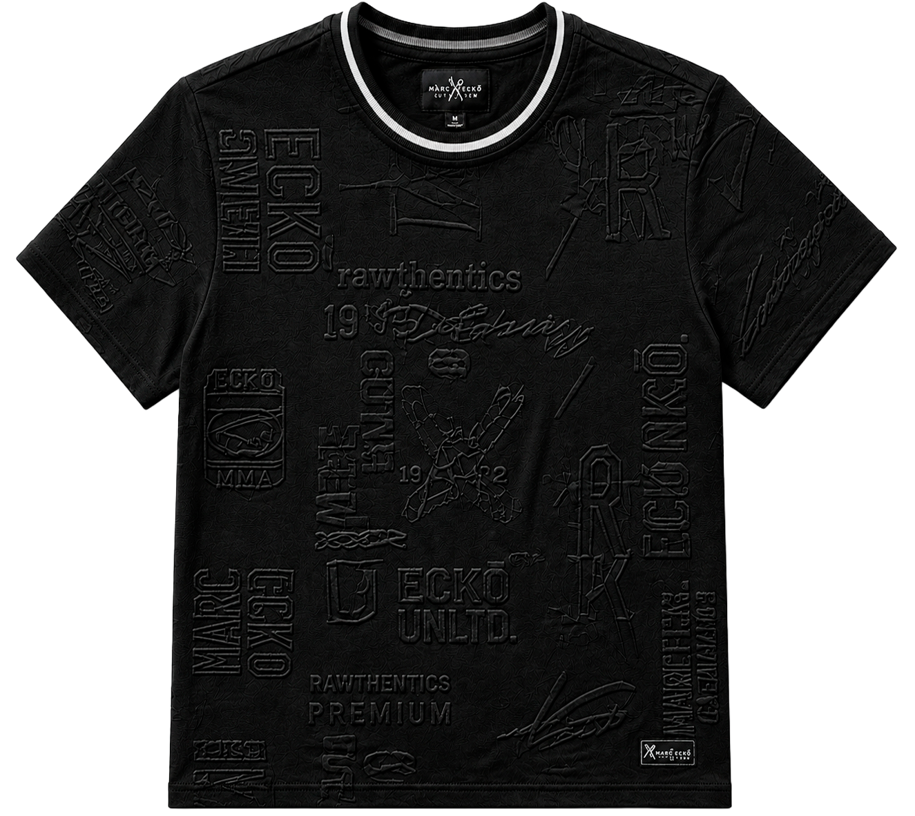 MARC ECKO EMBOSSED T-SHIRT BLACK - ME15K089