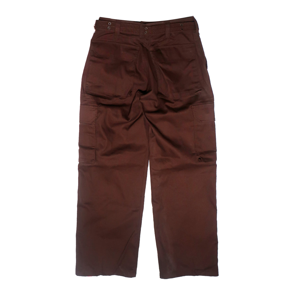 CARGO TWILL PANTS WITH BELT- BROWN