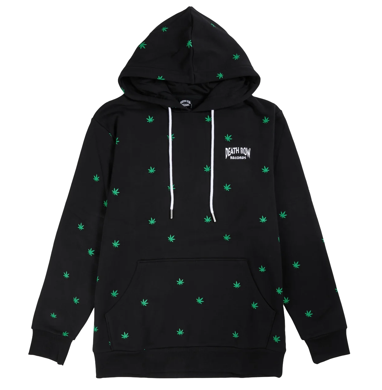 DEATH ROW RECORDS WEED LEAF HOODIE BLACK - 3DR50100