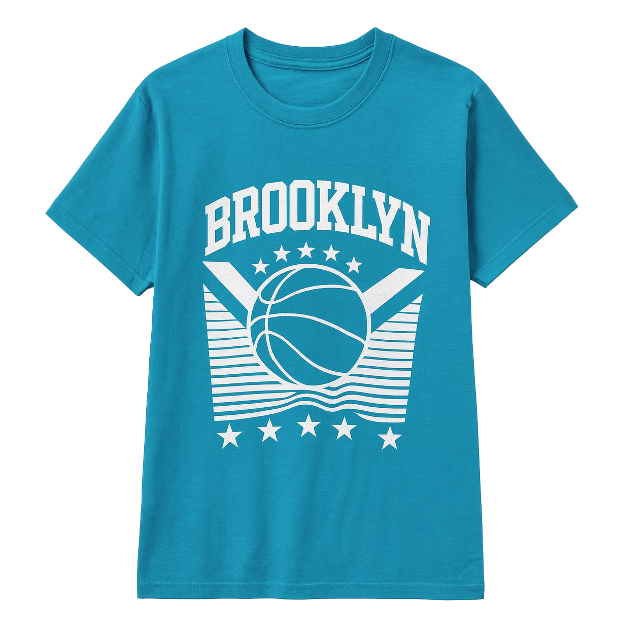 MELROSE PLACE GRAPHIC T-SHIRT TEAL - BROOKLYN B-BALL