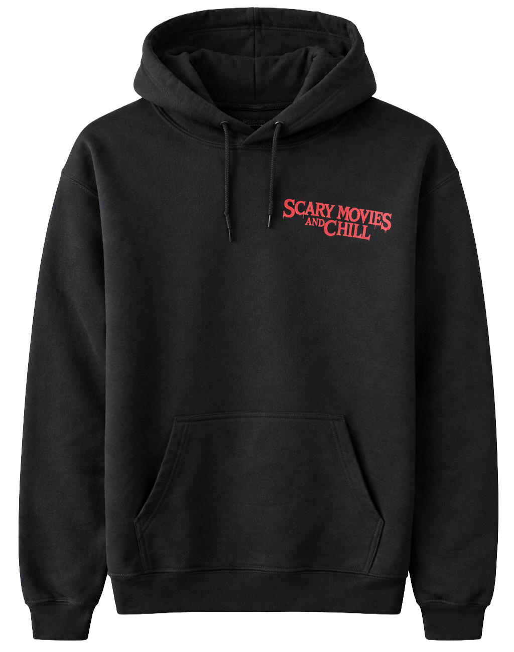 LICENSED GRAPHIC FLEECE HOODIE BLACK - SCARY CHILL