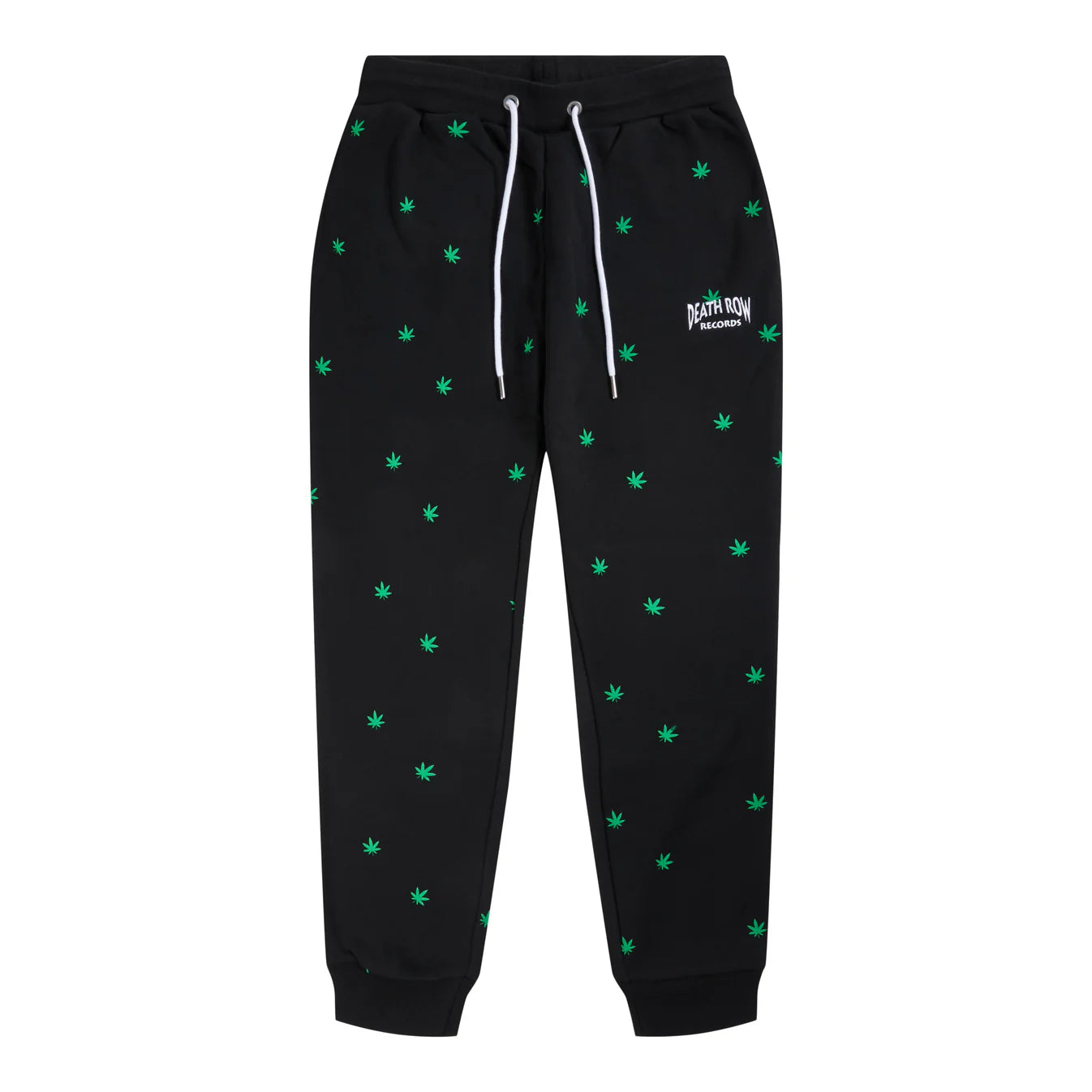 DEATH ROW RECORDS WEED LEAF JOGGER PANTS BLACK - 3DR50600