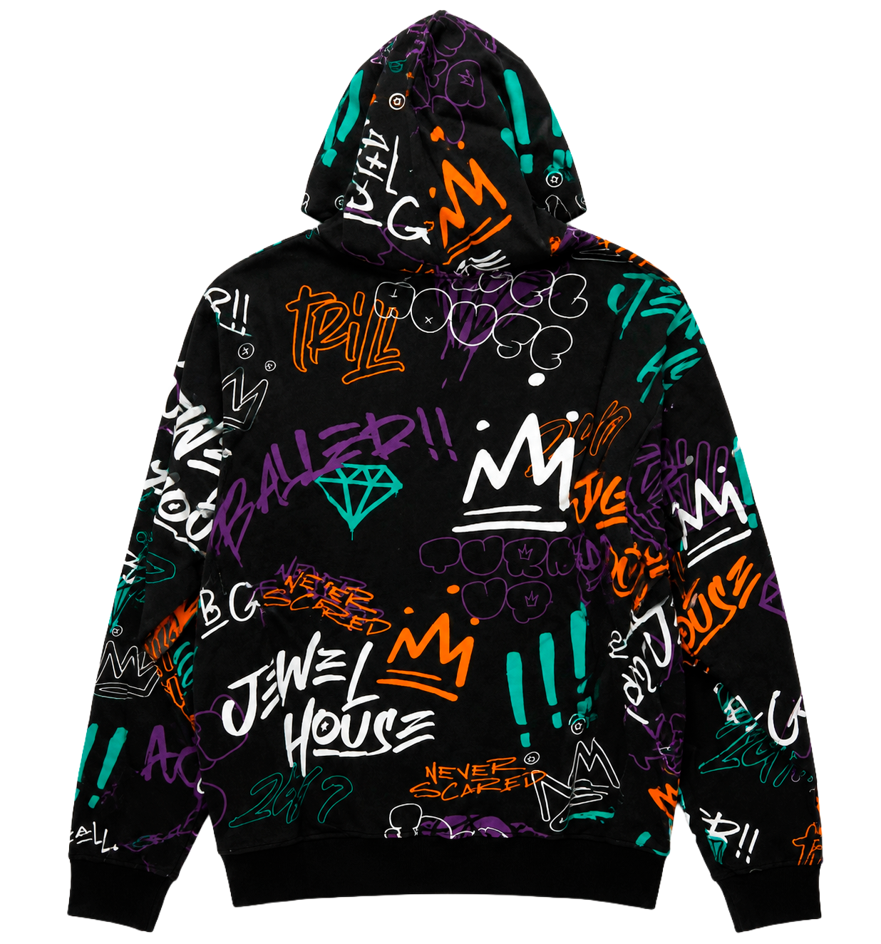 JEWEL HOUSE GRAPHIC HOODIE BLACK - J05H1191
