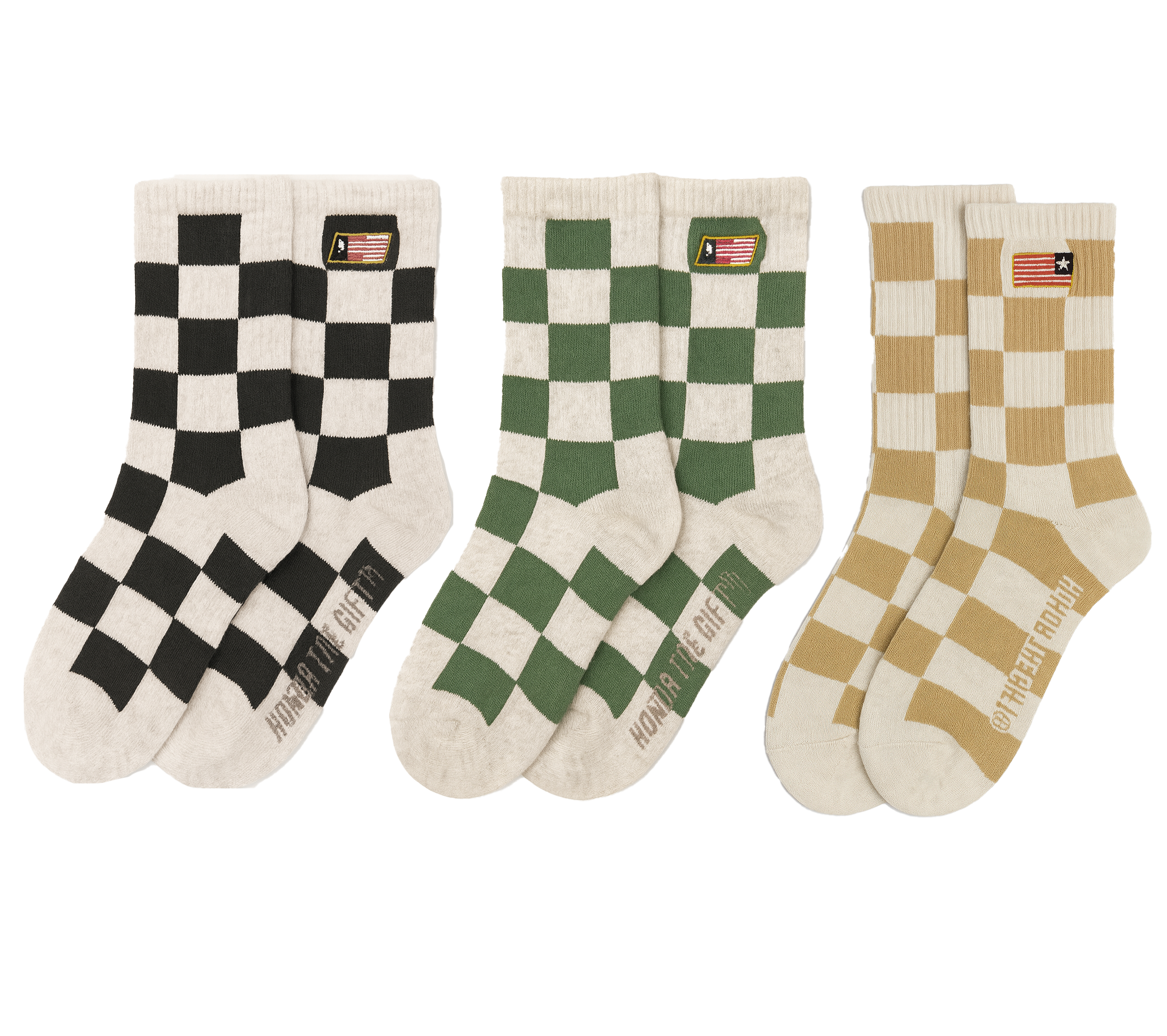 YOUTH HONOR THE GIFT CREW SOCKS ASST 3-COLORS - KHTG210380