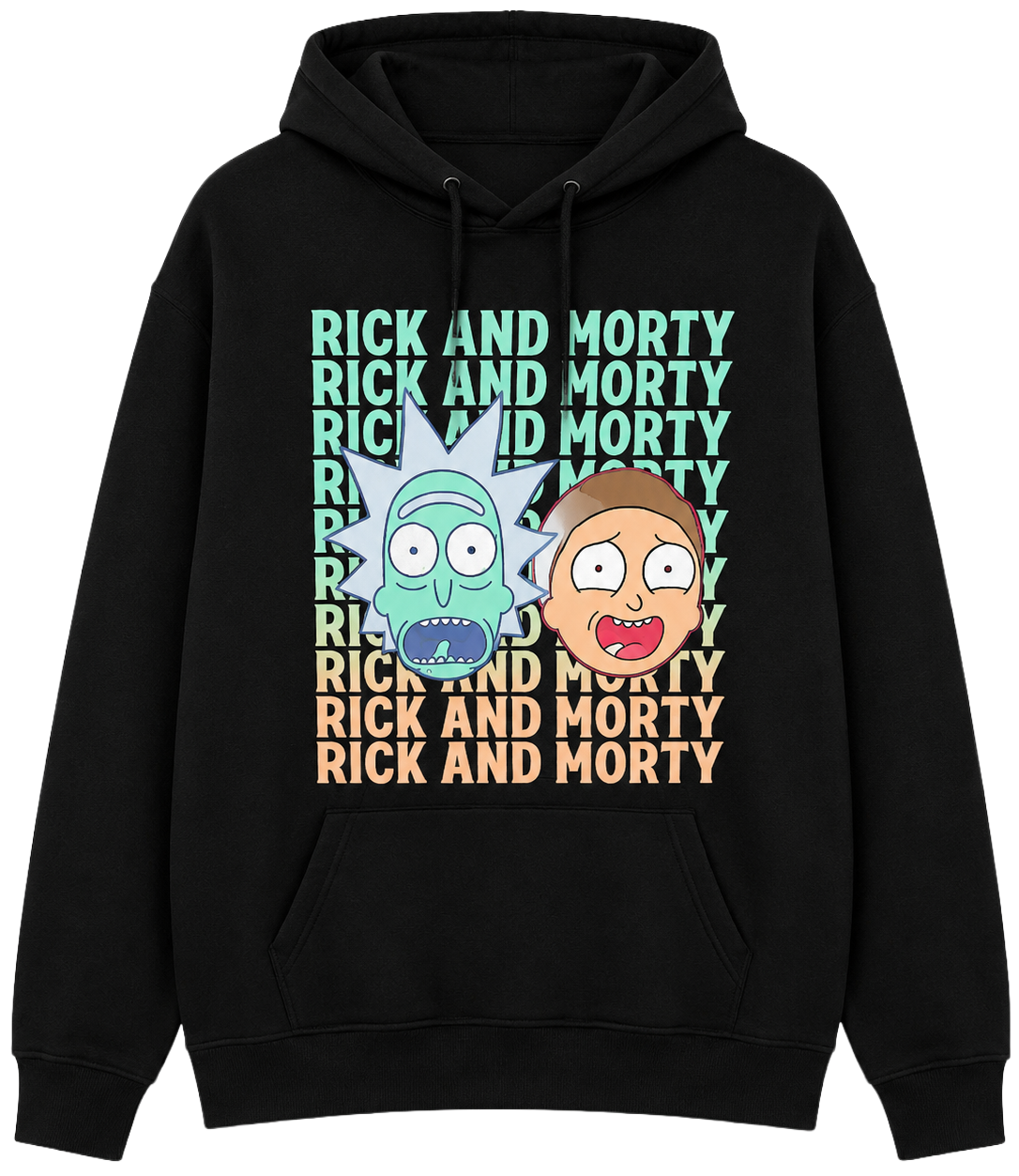 LICENSED RICK & MORTY HOODIE BLACK - RMJH4721RC