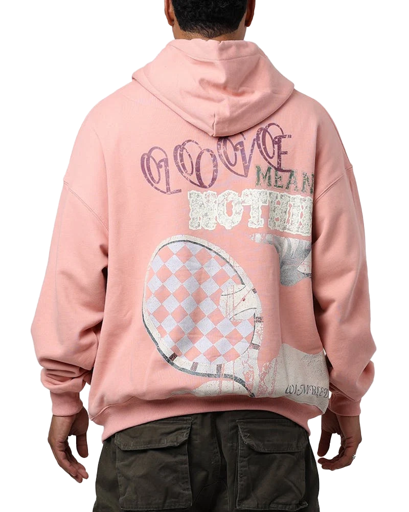 LIFTED ANCHOR GRAPHIC HOODIE DUST ROSE - LASP24-22