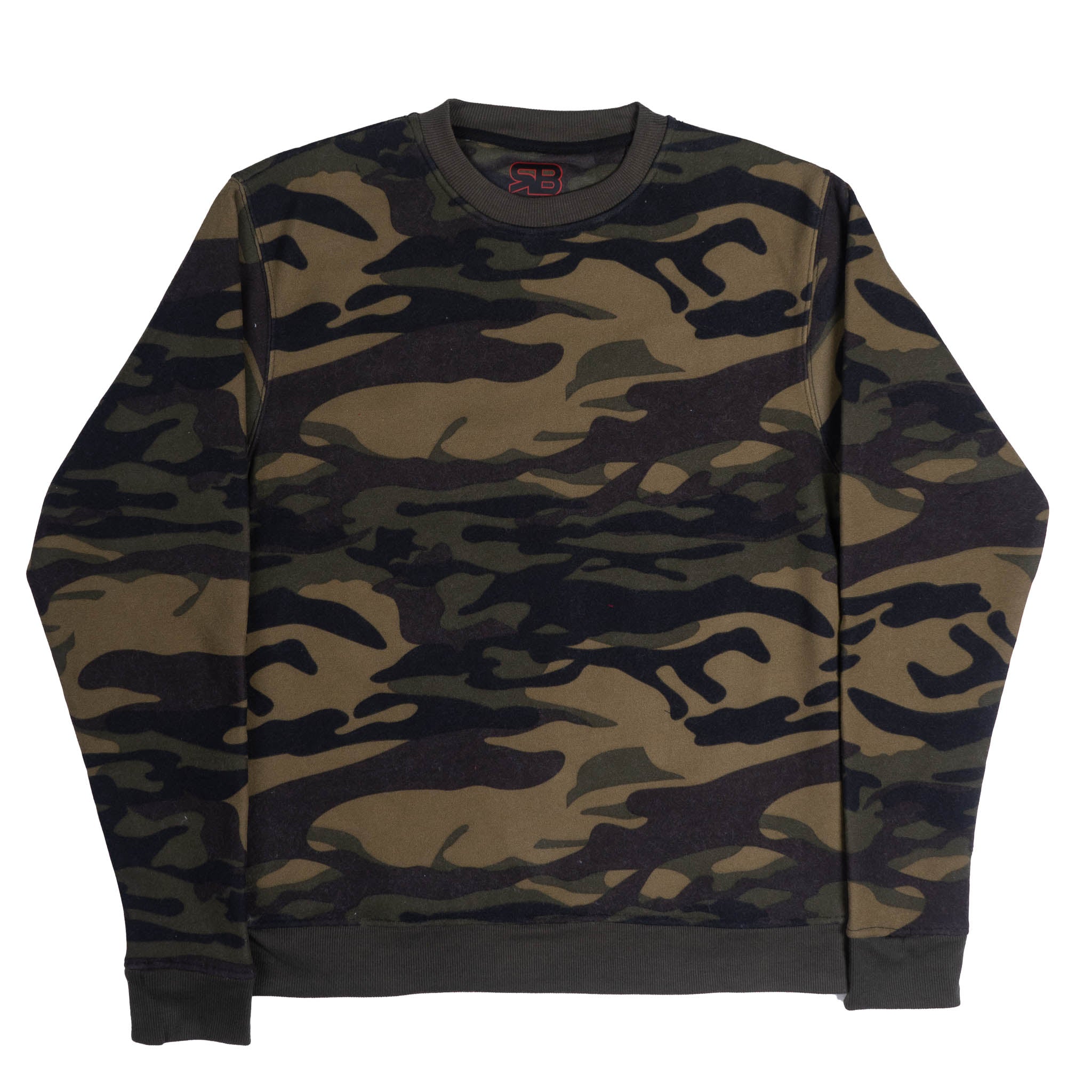 ROYAL BLUE FLEECE CREWNECK PULL OVER CAMO - 4521