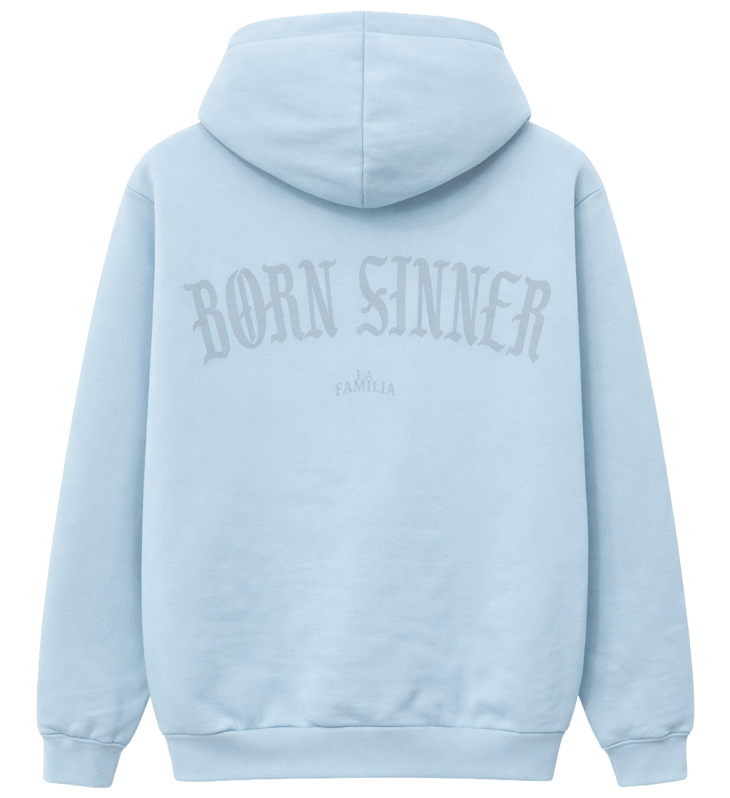 LA FAMILIA HEAVYWEIGHT GRAPHIC HOODIE PEARL BLUE - LFSP24HD001