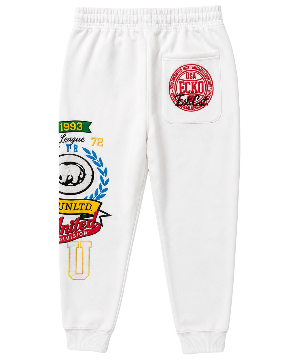 ECKO UNLTD FLEECE JOGGER PANT WHITE - EO15G1446
