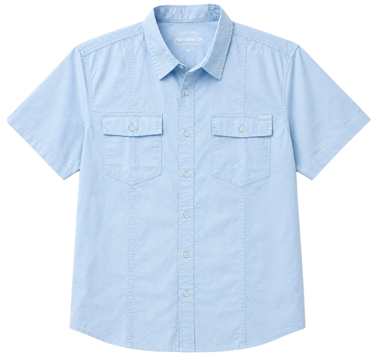 PARISH NATION S/S BUTTON-DOWN ICE BLUE - N05W2600