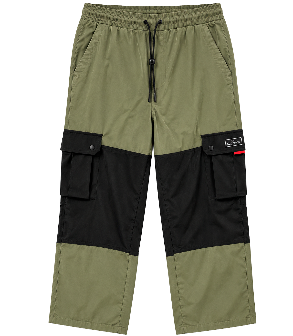 ECKO UNLTD CARGO NYLON PANTS OLIVE - EO15B230