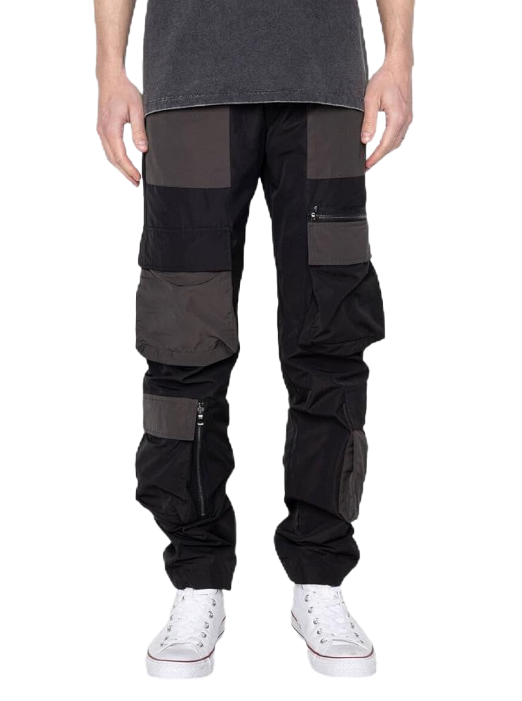 EPTM STACKED CARGO PANTS BLACK - EPTM043