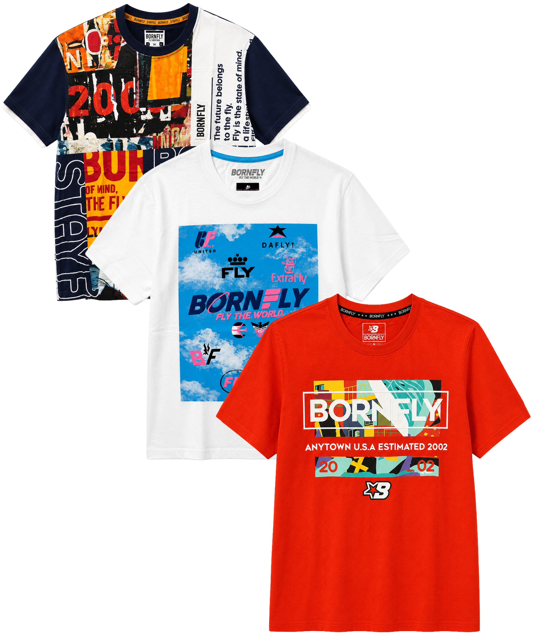 BORN FLY ASSORTED GRAPHIC T-SHIRTS ASST - BFSSTA