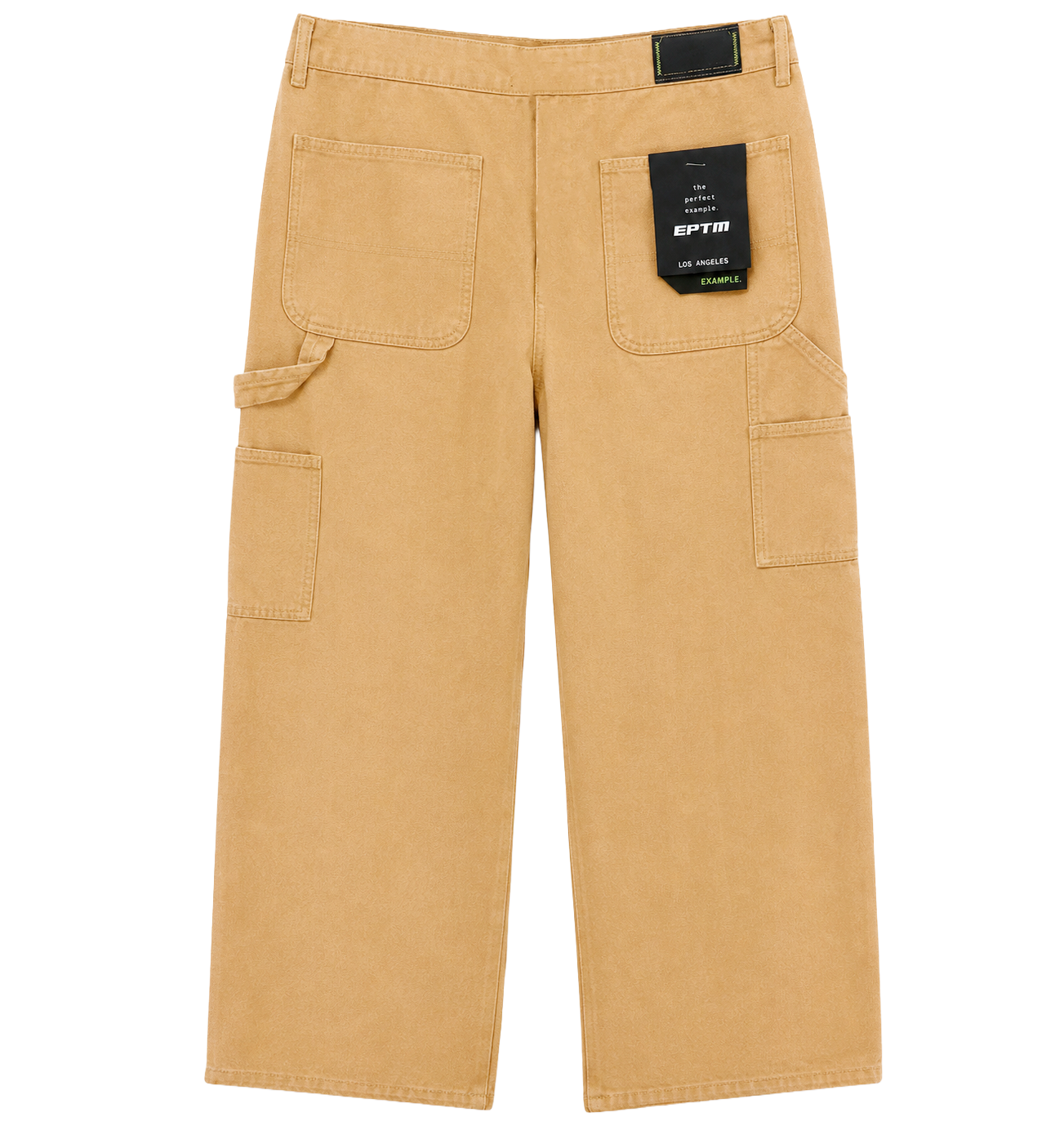 EPTM WIDE LEG DENIM CARGO PANTS TAN - VINTAGE CARPENTER