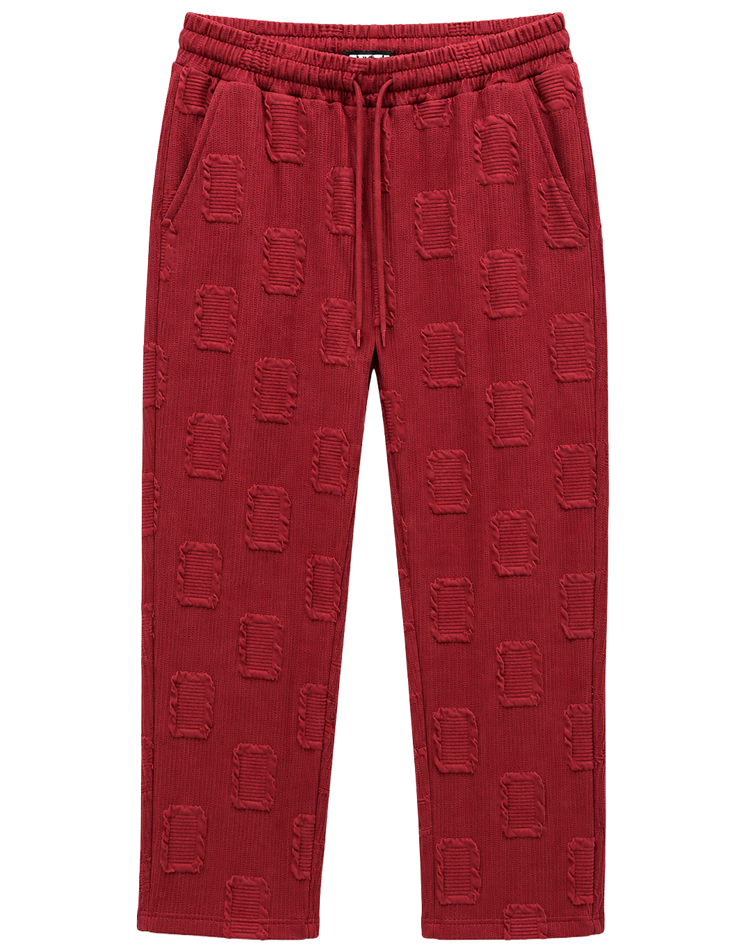 RINGSPUN JACQUARD LOUNGE PANTS BURGUNDY - 342-486