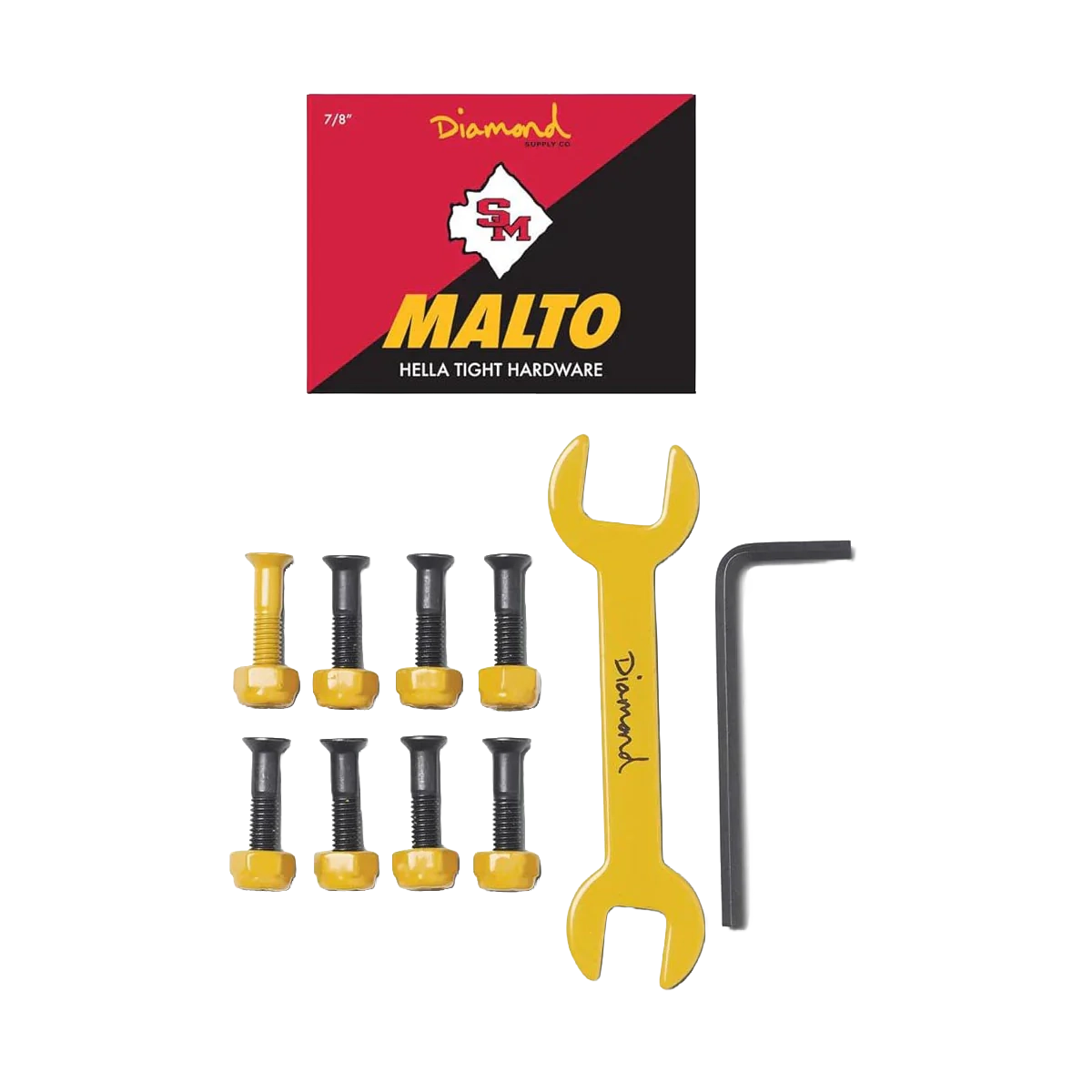 DIAMOND SUPPLY CO HELLA TIGHT PRO HARDWARE YELLOW - SEAN MALTO