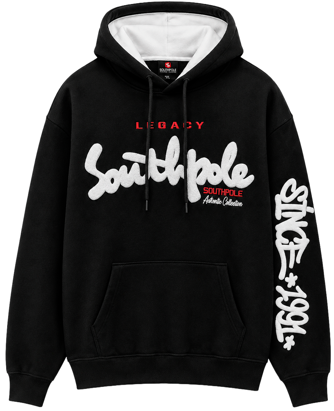 SOUTH POLE GRAPHIC HOODIE BLACK - SM451521