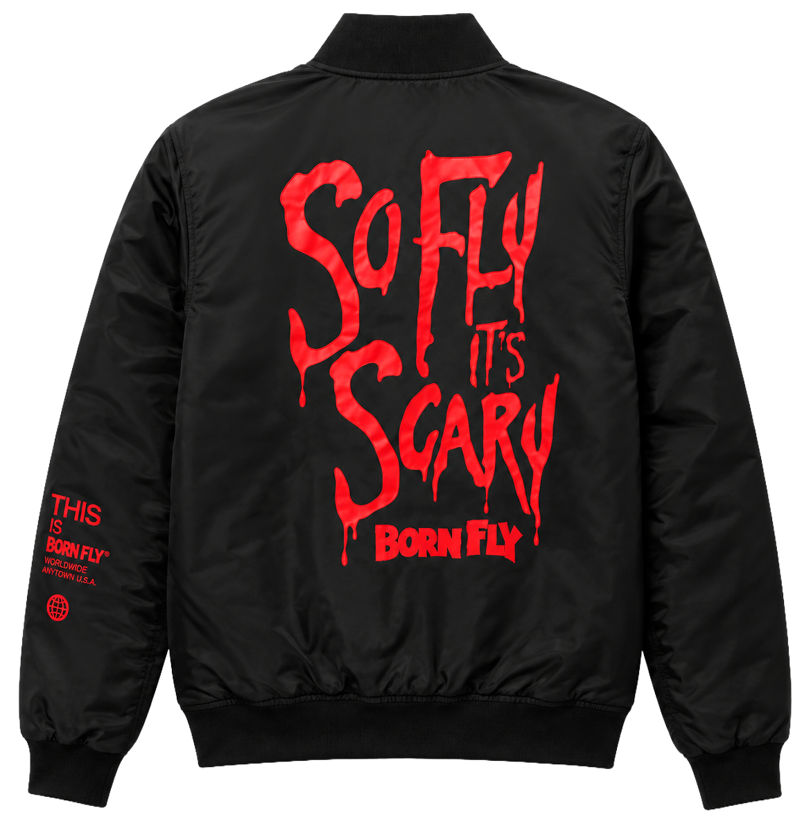 BORN FLY REVERSIBLE BOMBER JACKET BLACK - 2109O4194