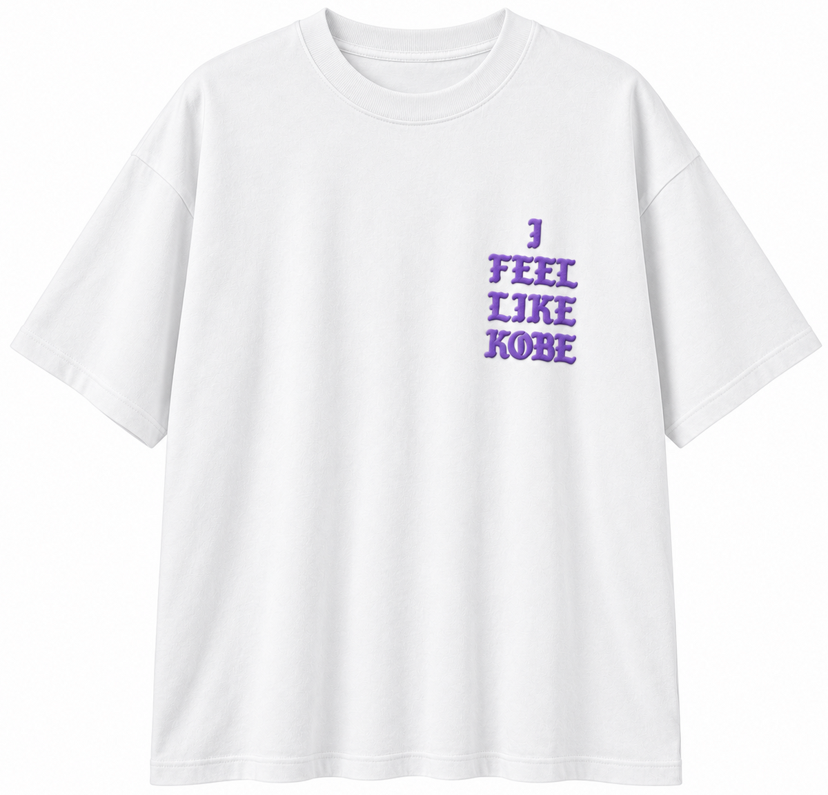 AUTHENTIC LEGENDS PUFF T-SHIRT WHITE/PURPLE - FEEL LIKE KOBE