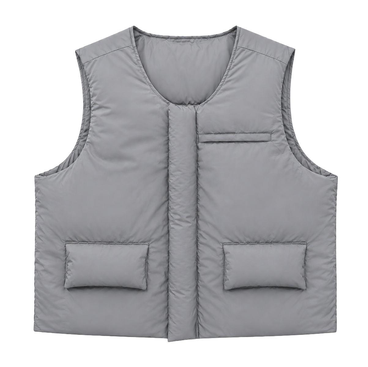 EPTM PUFF BOMBER CROP VEST CHARCOAL - EP10766