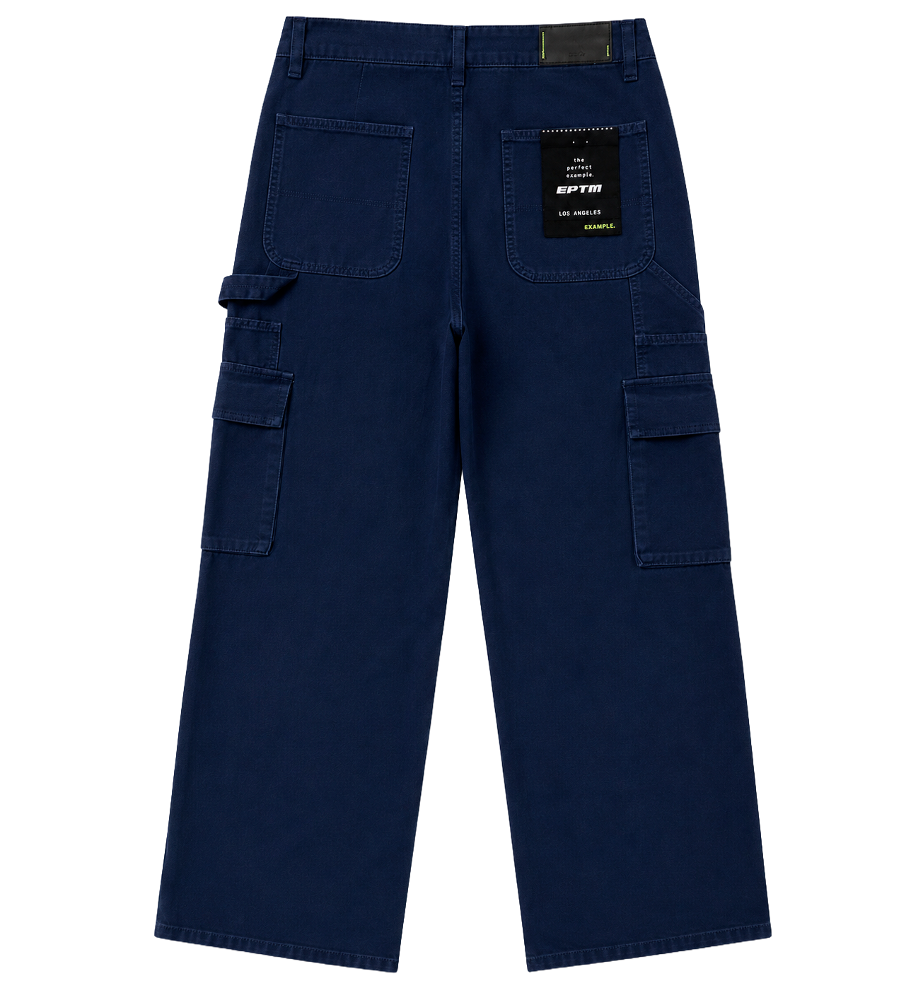 EPTM WIDE LEG DENIM CARGO PANTS NAVY - TURBO CARPENTER