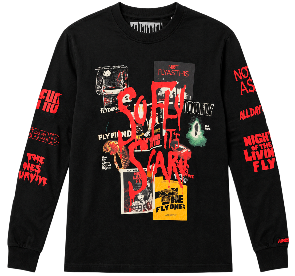 BORN FLY GRAPHIC L/S SHIRT BLACK - 2109T4332