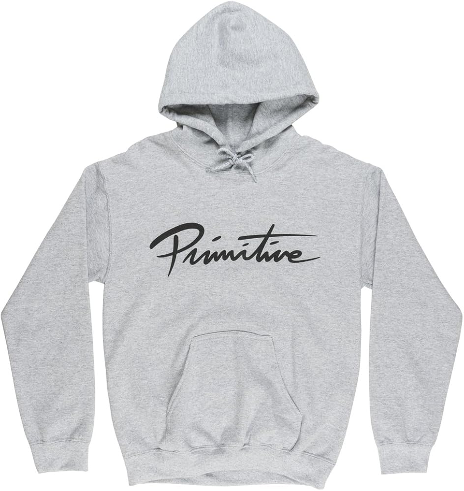 PRIMITIVE NUEVO HOODIE HTR - LOGO SCRIPT