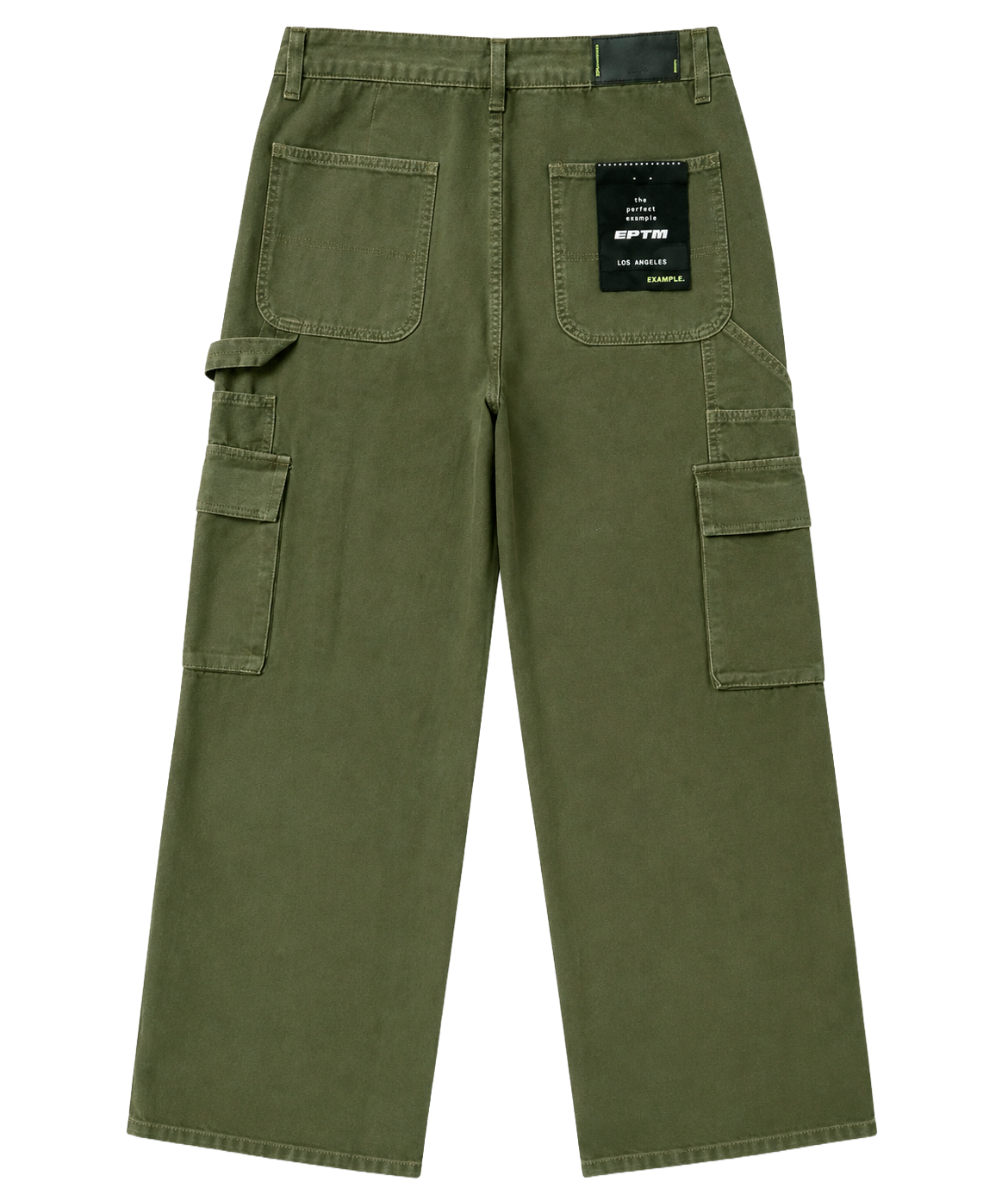 EPTM WIDE LEG DENIM CARGO PANTS OLIVE - SIGMA