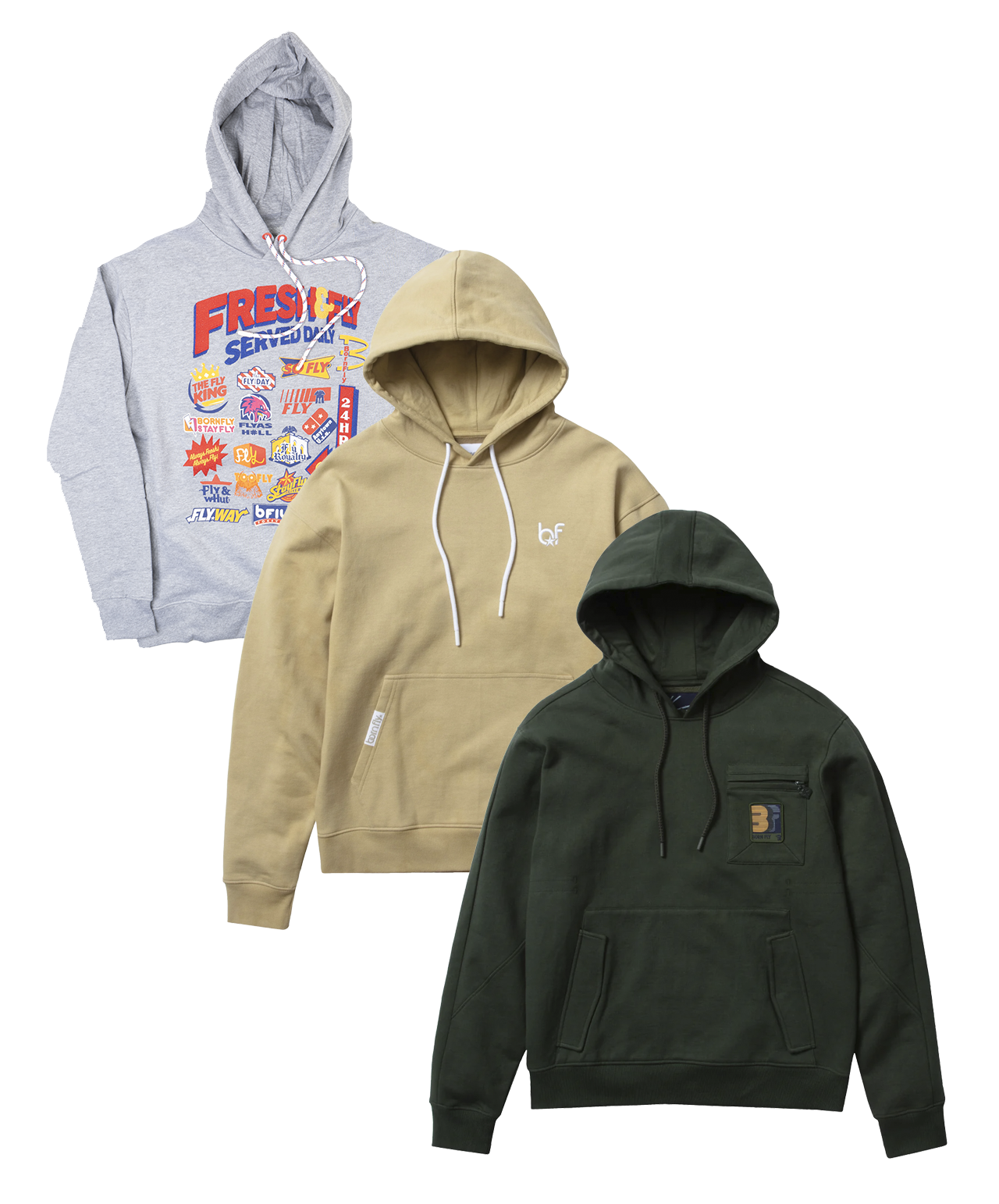 BORN FLY ASSORTED HOODIES - BFH06