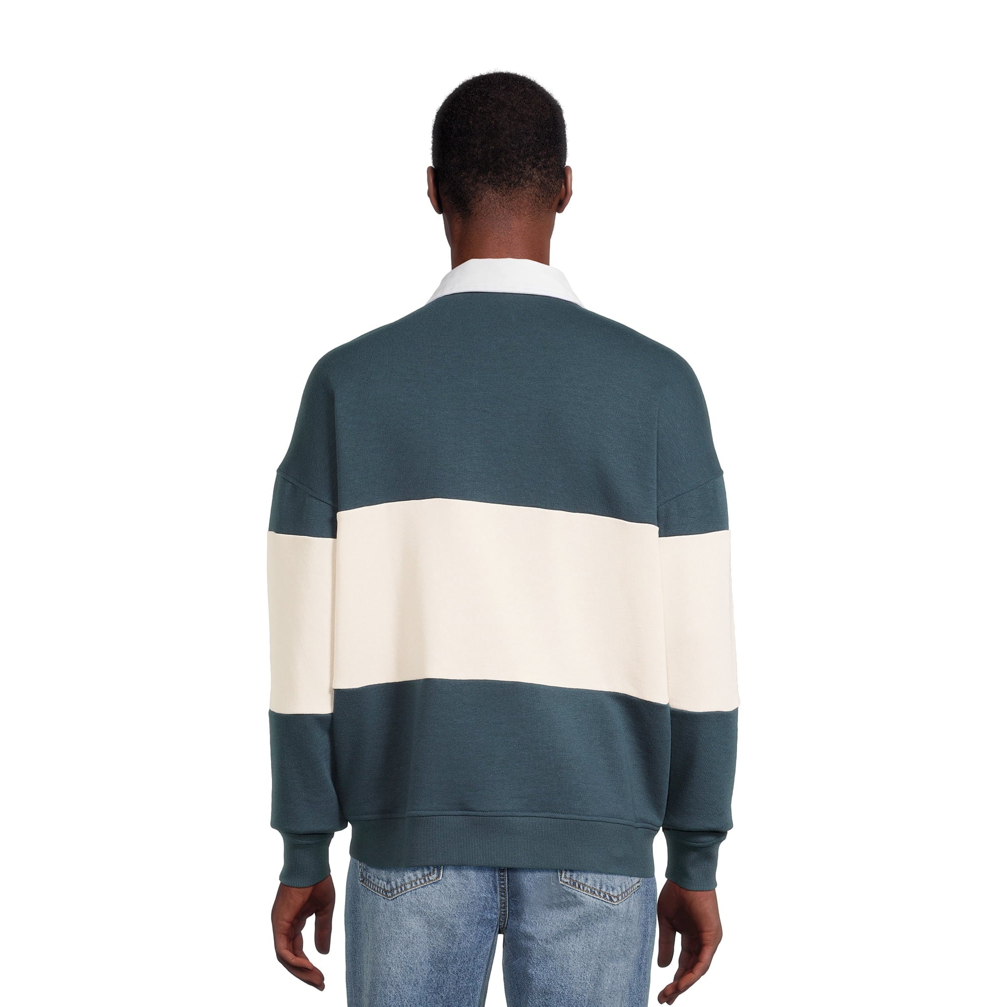 NO BOUNDARIES L/S POLO SWEATSHIRT TRUE GREEN - NB14100095934