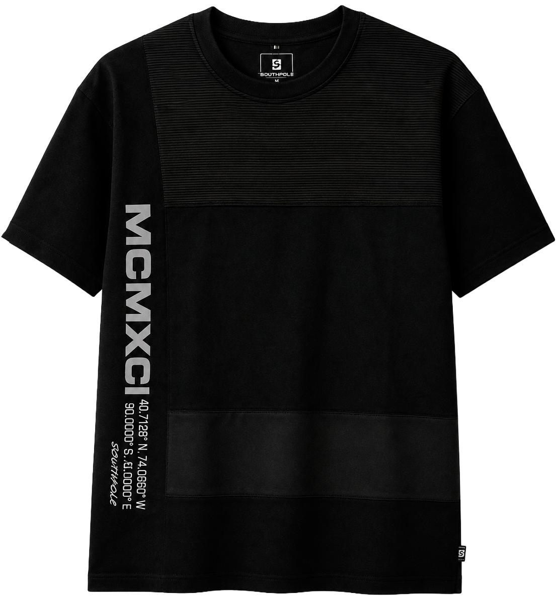 SOUTH POLE PREMIUM GRAPHIC T-SHIRT BLACK - SM450412