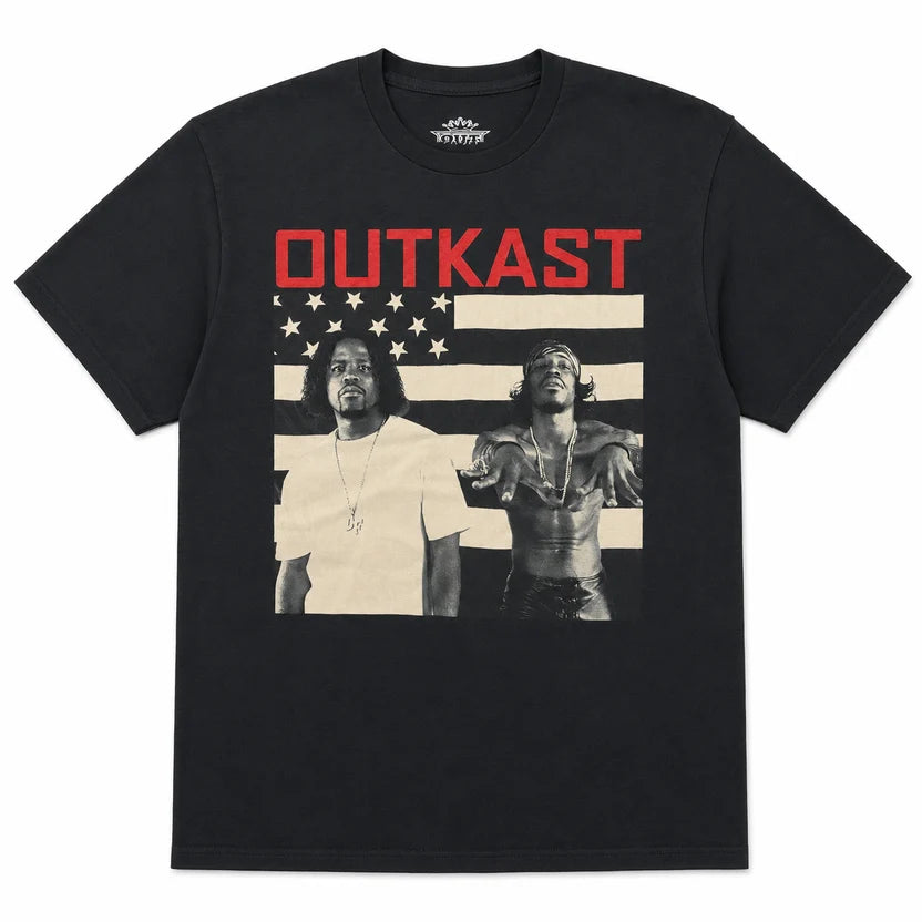 LICENSED MUSIC OUTKAST T-SHIRT BLACK - GTC4OK01PMSC