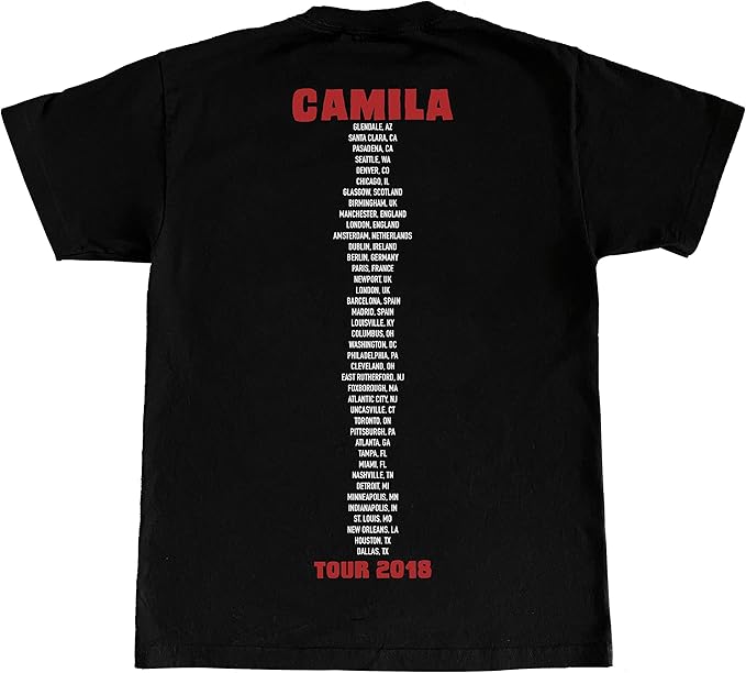 CAMILA CABELLO T-SHIRT BLACK - TOUR 2018