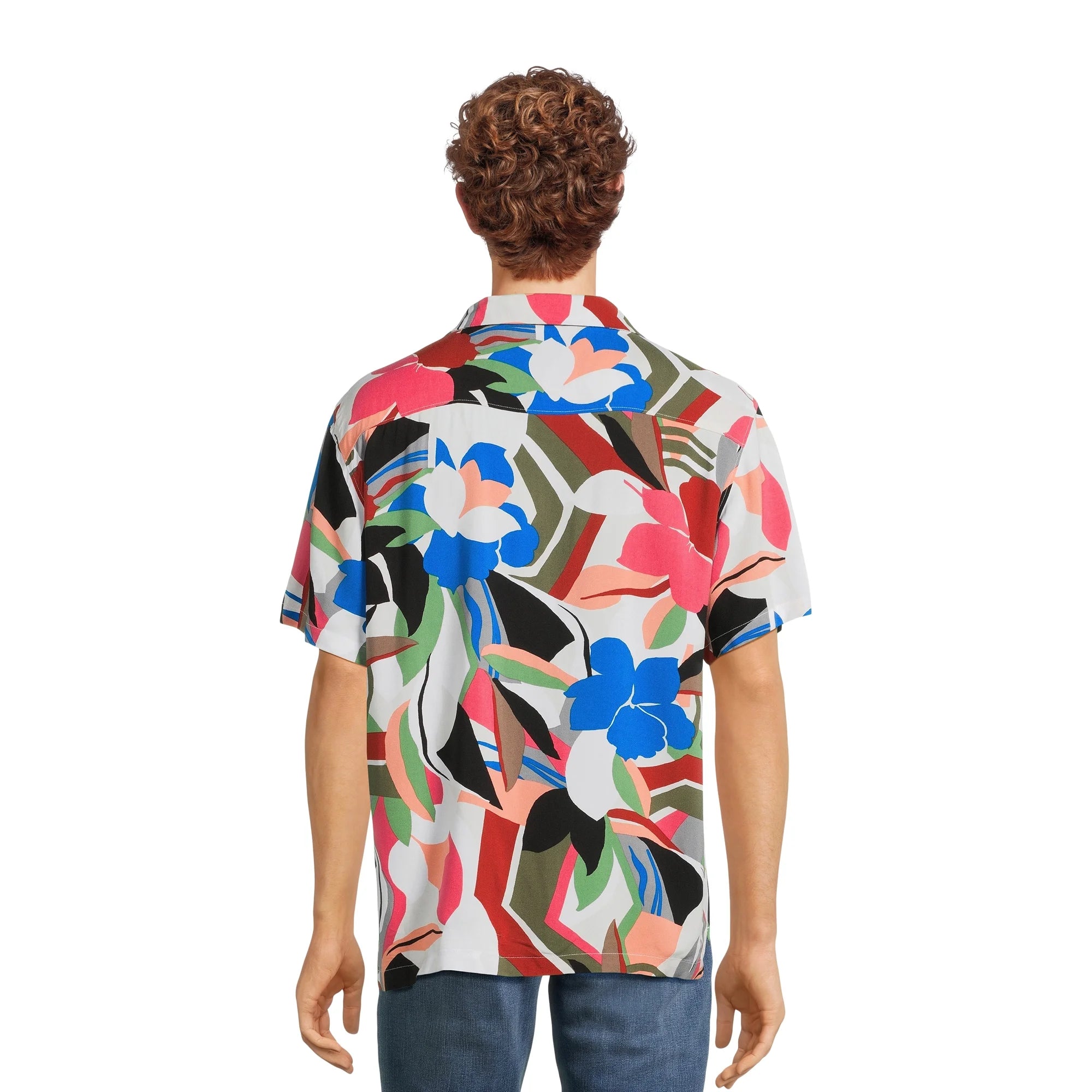 NO BOUNDARIES S/S BUTTON DOWN ABSTRACT FLORAL - NB25100132468