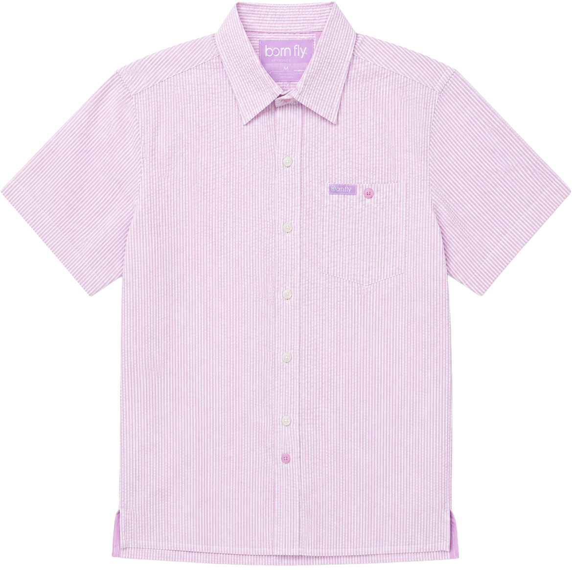 BORN FLY S/S BUTTON-DOWN SHIRT ORCHID - 2306W4699