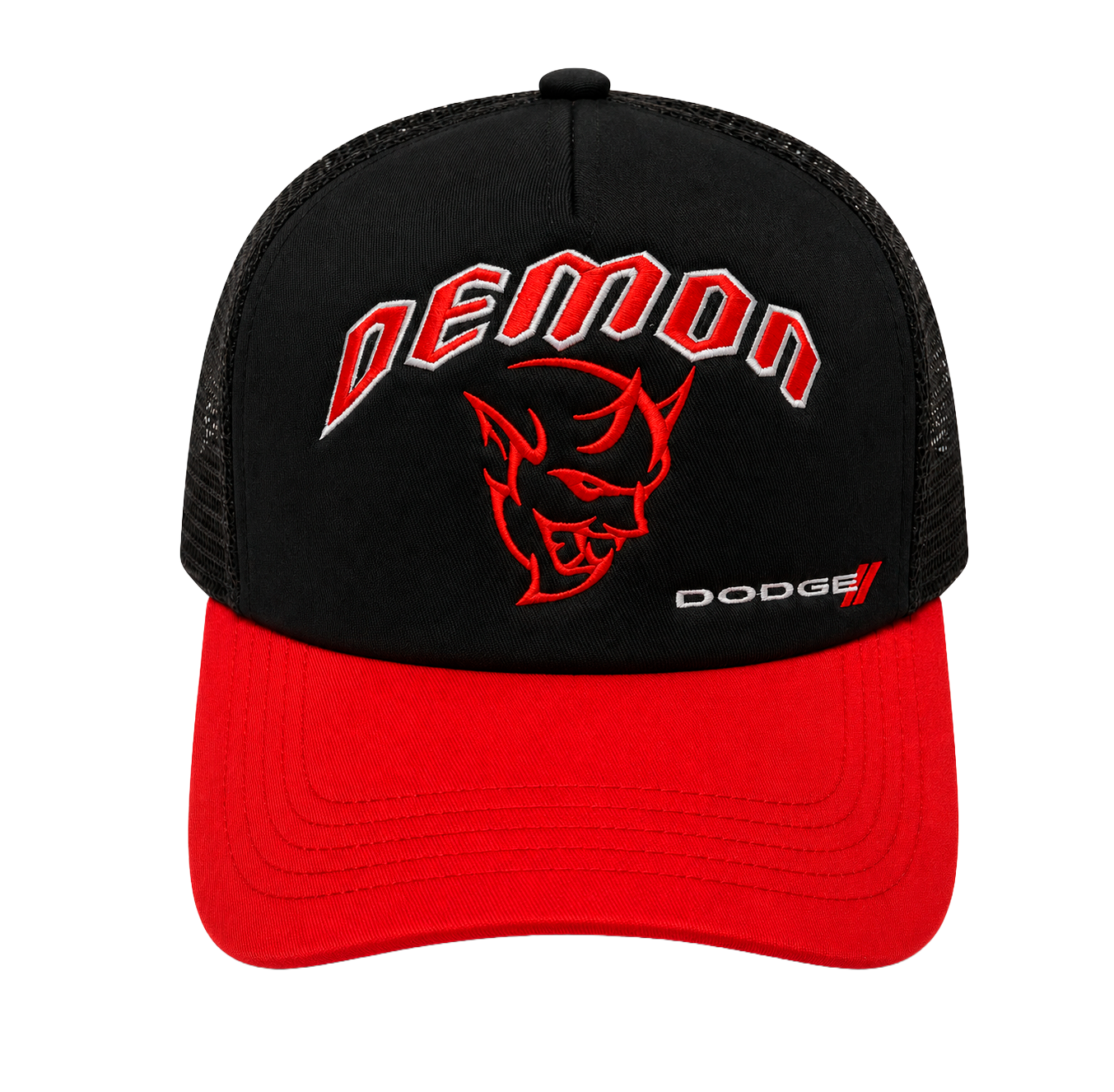 REASON X DODGE SNAPBACK TRUCKER HAT BLACK/RED - DG-95