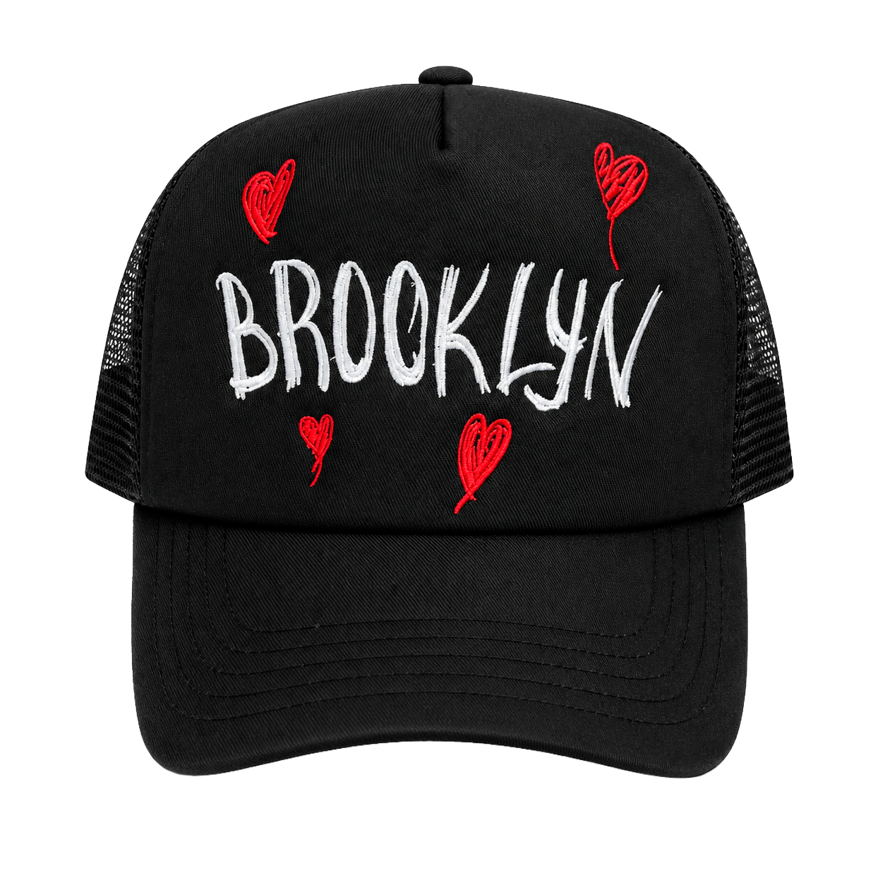 REASON BROOKLYN SNAPBACK TRUCKER HAT BLACK - F-518