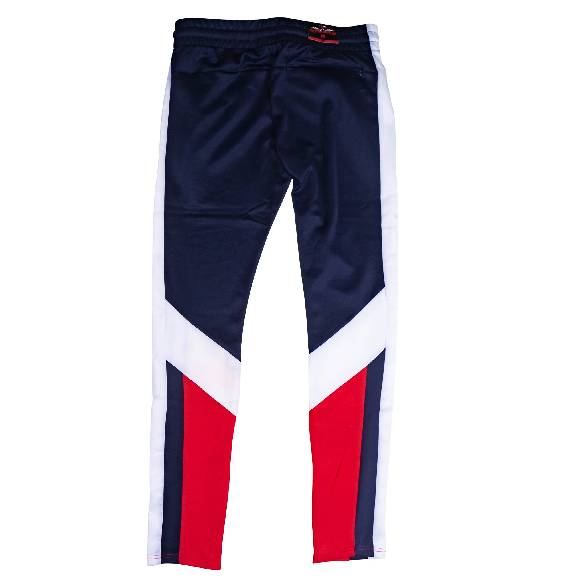 12 AM NATION COLOR BLOCK TRACK PANTS NAVY/WHITE/RED - 89213