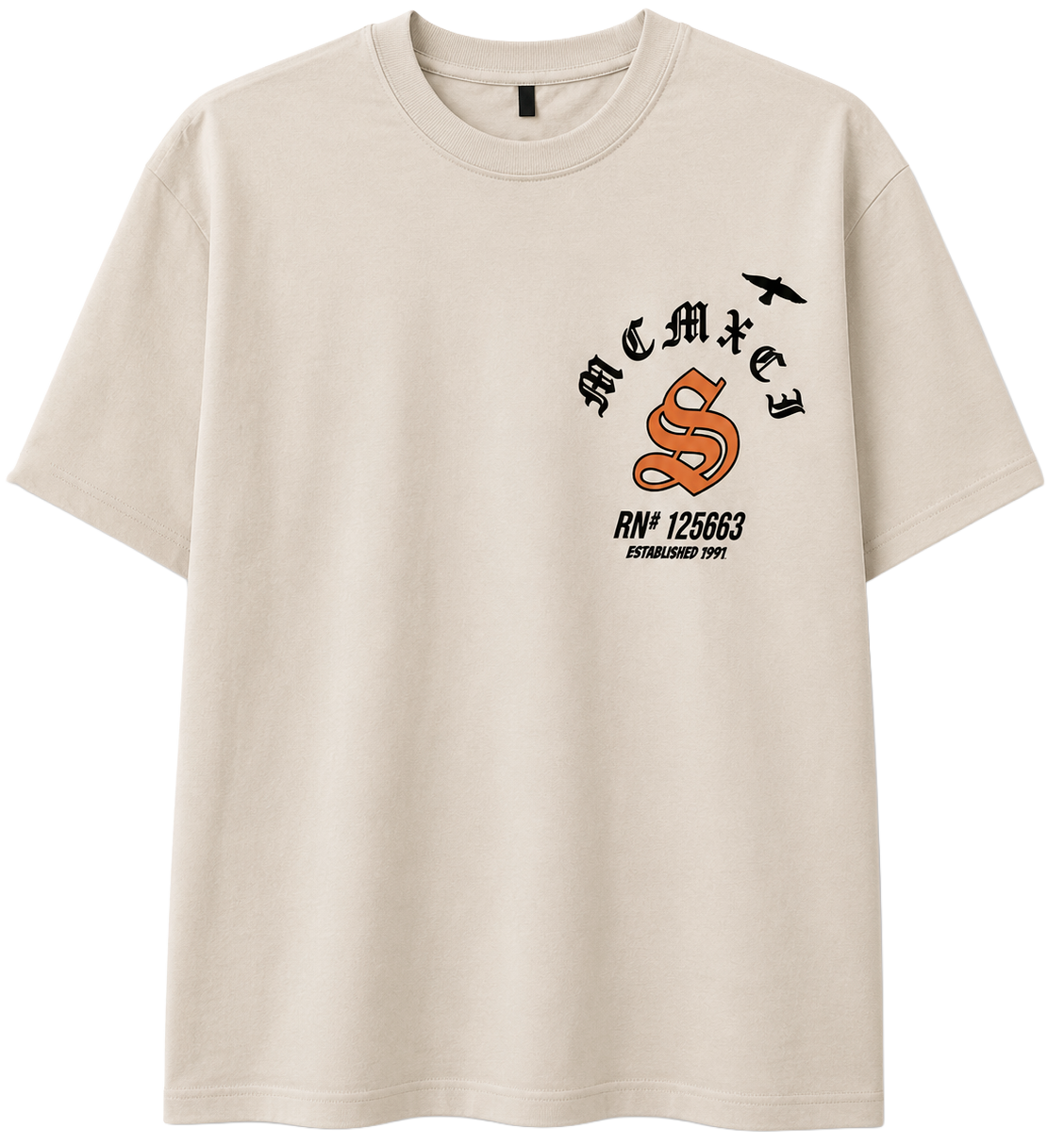 SOUTH POLE PREMIUM GRAPHIC T-SHIRT OYSTER - SM450128