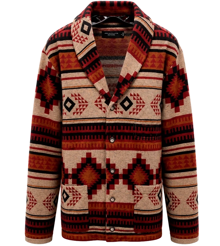 JUNK FOOD UNISEX CARDIGAN SWEATER RED - 12MJK548