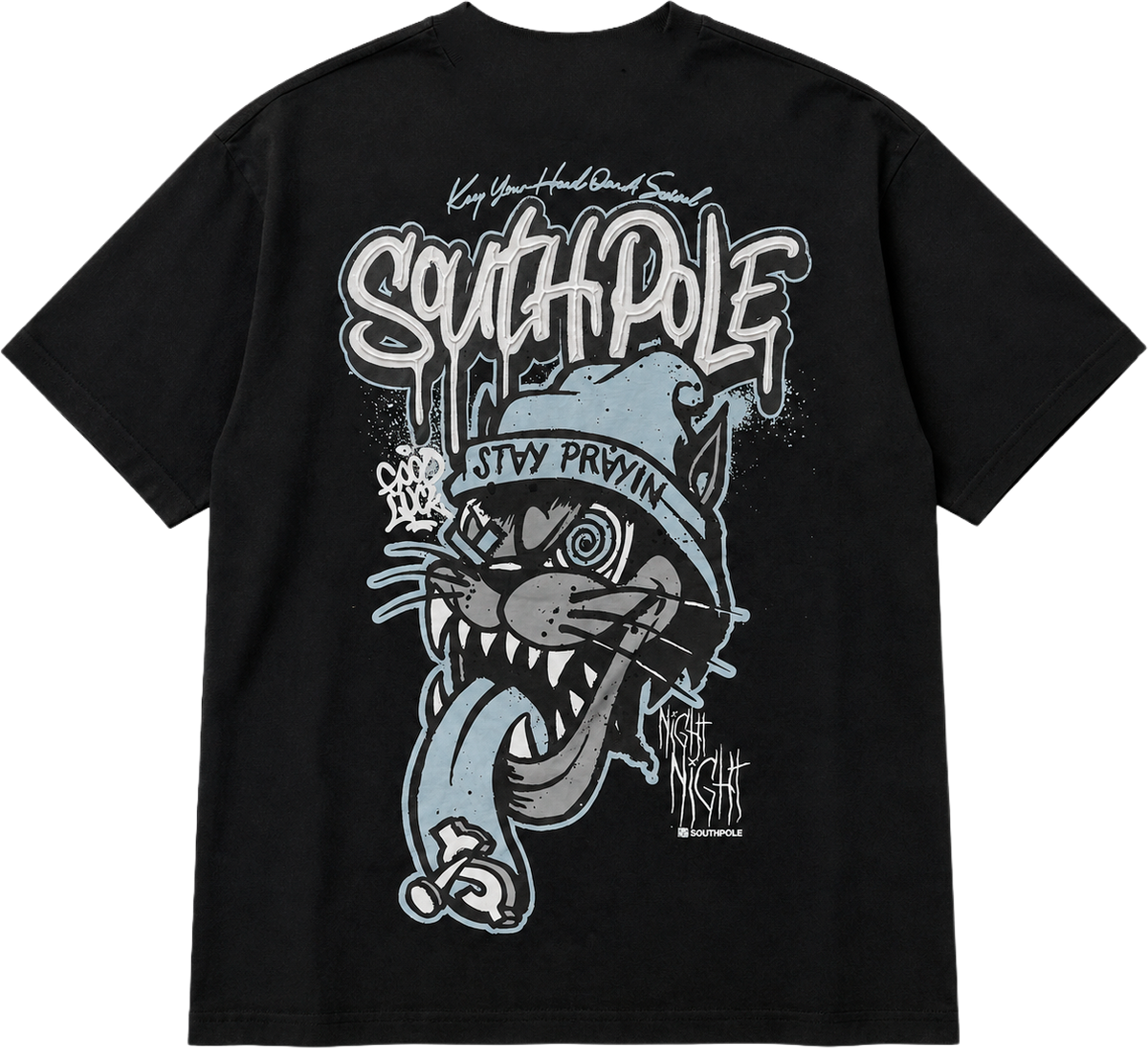 SOUTH POLE PREMIUM GRAPHIC T-SHIRT BLACK - SM450163