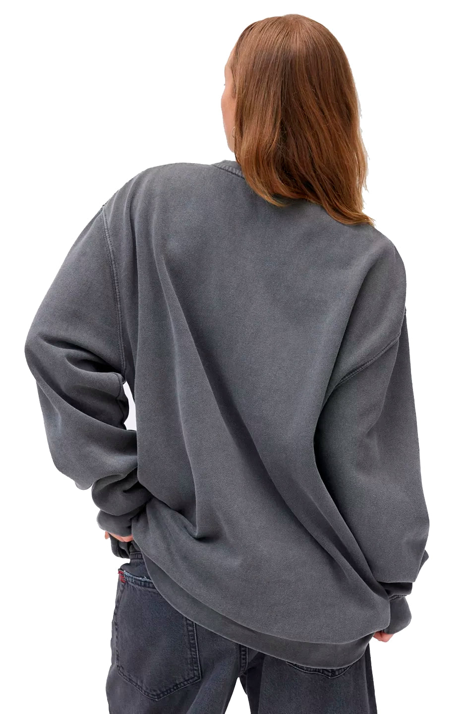 UNISEX URBAN OUTFITTERS CREWNECK CHARCOAL - LIPS