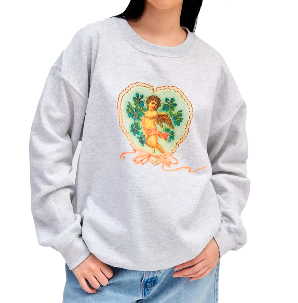 UNISEX URBAN OUTFITTERS CREWNECK H.GREY - ANGEL KID