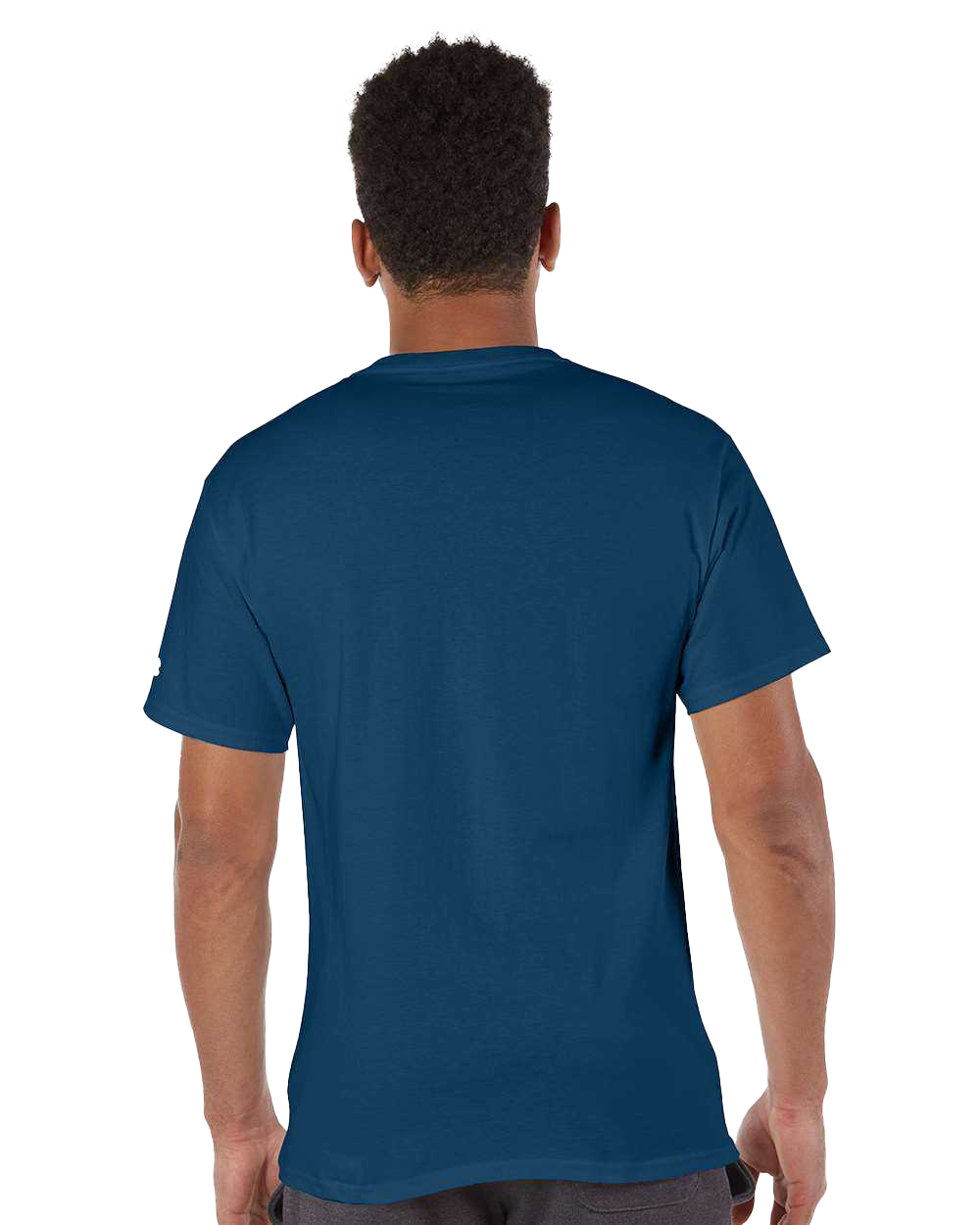 CHAMPION SOLID T-SHIRT LAKE NIGHT BLUE - T425-A6UI