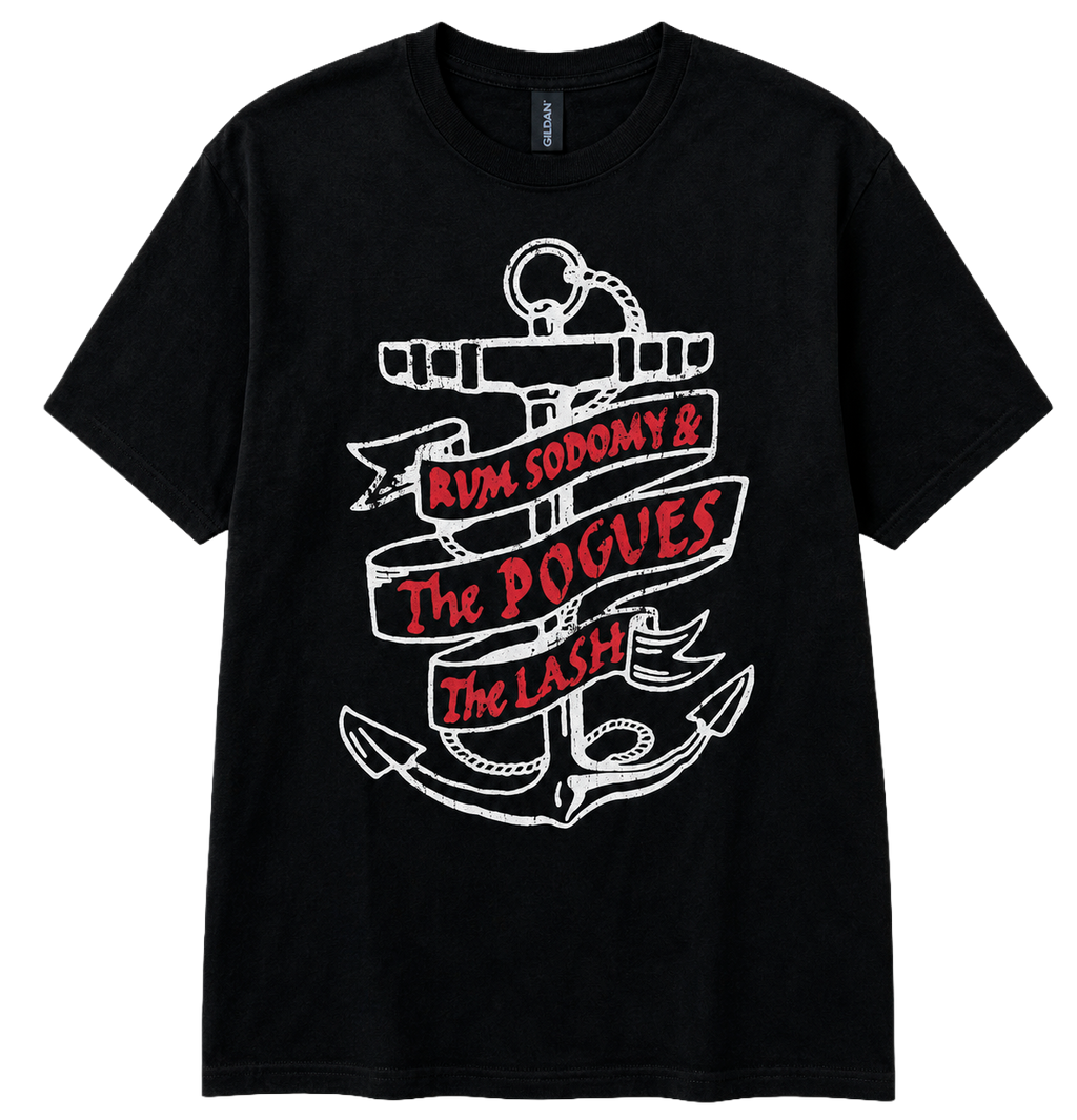 LICENSED MUSIC THE POGUES T-SHIRT BLACK - US TOUR 25