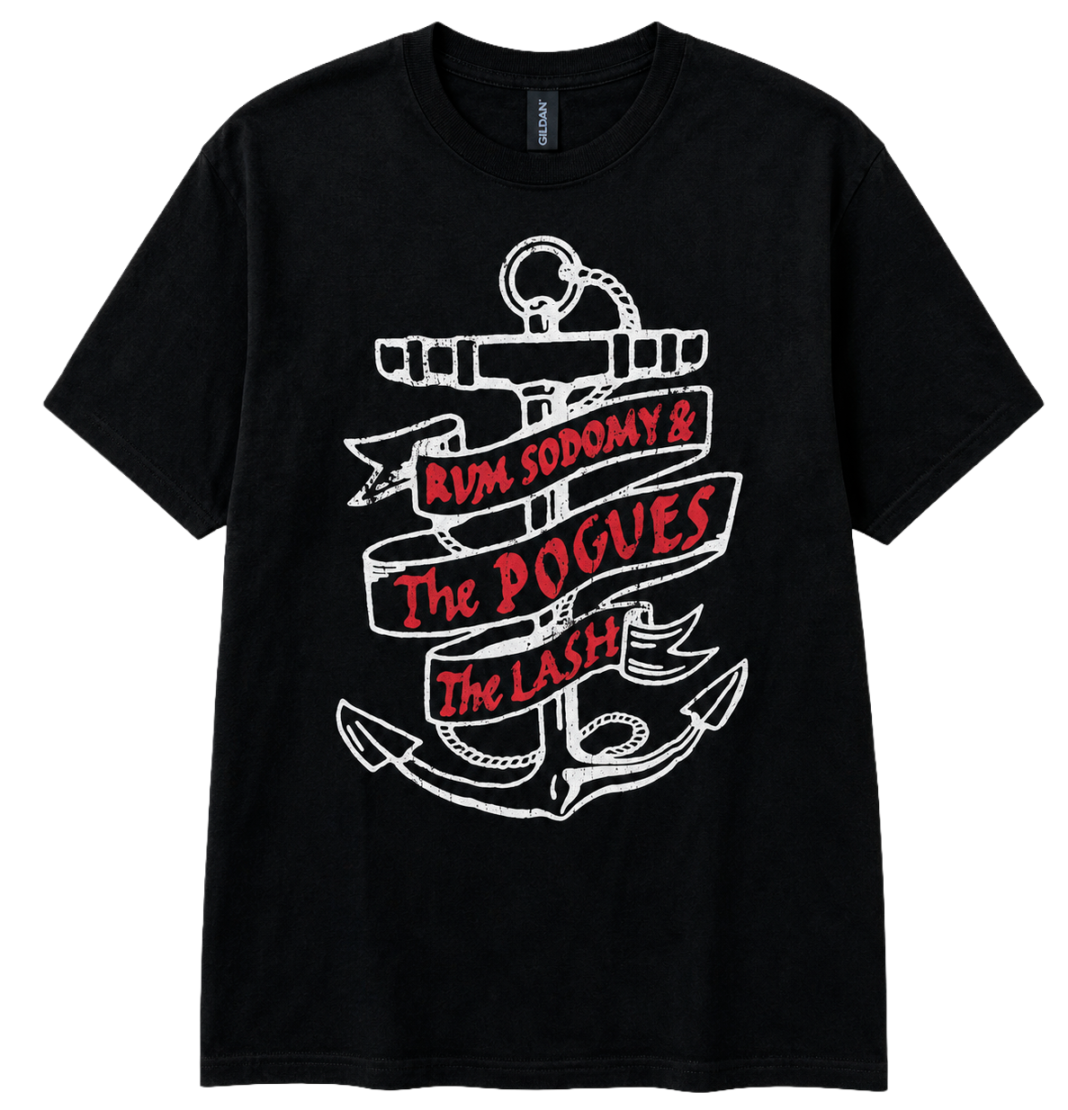 LICENSED MUSIC THE POGUES T-SHIRT BLACK - US TOUR 25
